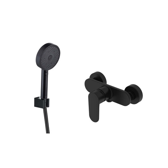 Смеситель для душа Aquatek Ника AQ1834MB, чёрный матовый фото 