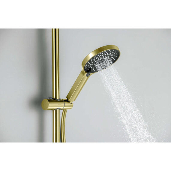Душевой гарнитур Aquatek Лугано AQ2022BG, золото шлифованное фото 6