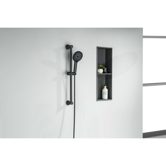 Душевой гарнитур Aquatek Лугано AQ2022MB, чёрный матовый фото 3