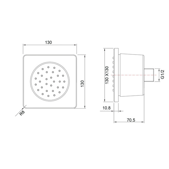 Боковая форсунка Aquatek AQ2099MB, чёрный матовый фото 6