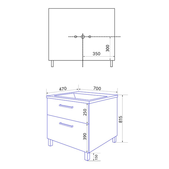 Тумба напольная с раковиной Azario Ника 70Н см CS00106461 (раковина Monte Neo 70) фото 13