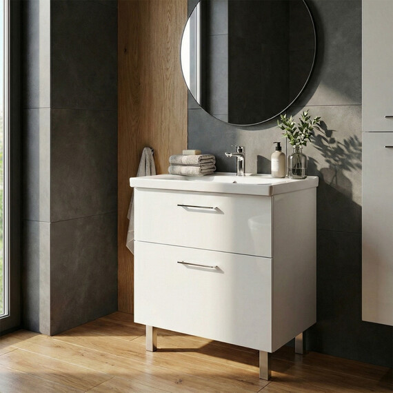 Тумба напольная с раковиной Azario Ника 70Н см CS00106461 (раковина Monte Neo 70) фото 11