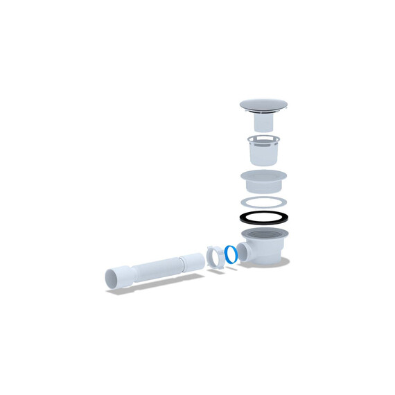 Сифон для душевого поддона Aquatek 90 мм Е325VALAQ, белый хром фото 2