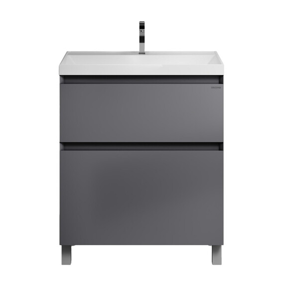 Тумба напольная с раковиной Grossman Меркадо 70 см 107073, графит матовая фото 4