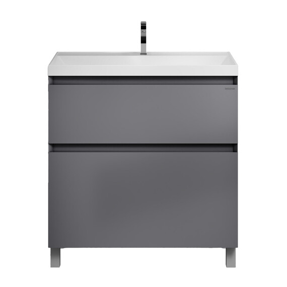 Тумба напольная с раковиной Grossman Меркадо 80 см 108075, графит матовая фото 4