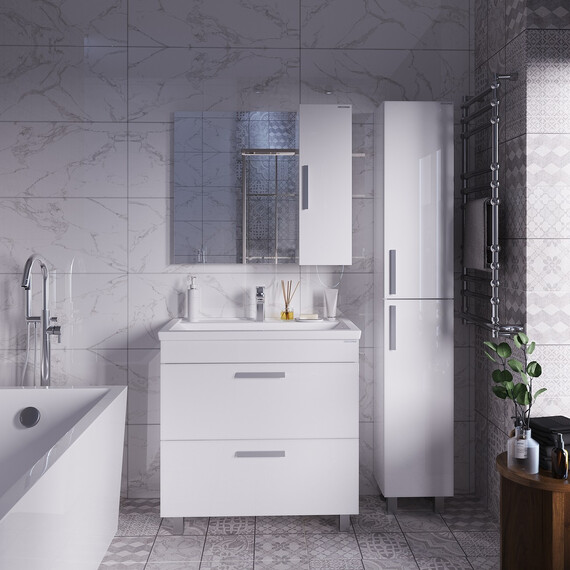 Пенал напольный Grossman Нео 30 см 303042, белый фото 4