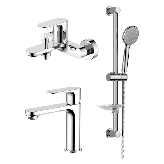 Набор смесителей 3 в 1 для душа Aquatek Альфа AQ1930CR фото 