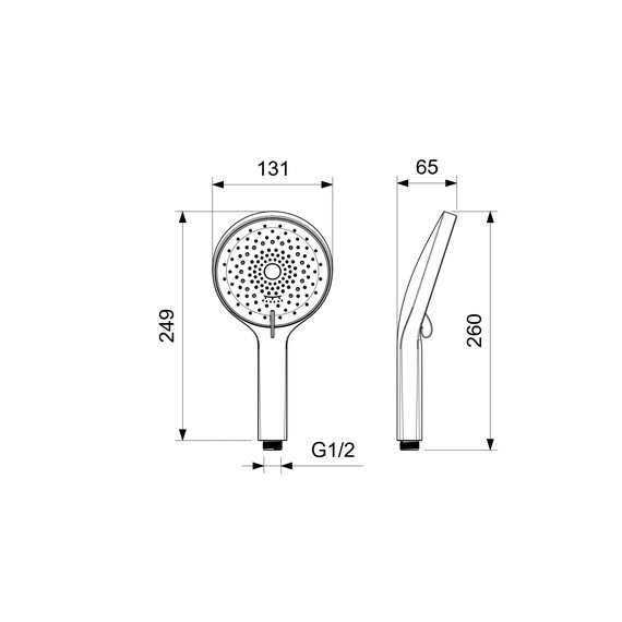 Ручной душ Aquatek Лугано AQ2201BG, золото шлифованное фото 9
