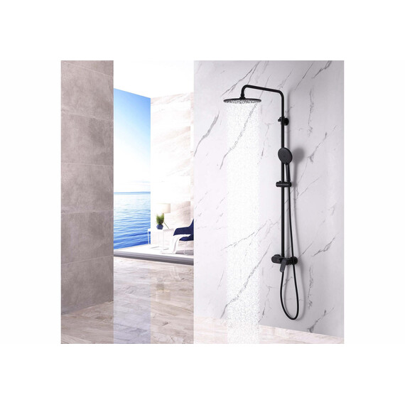 Душевая стойка Aquatek Ника AQ2860MB, чёрный матовый фото 6