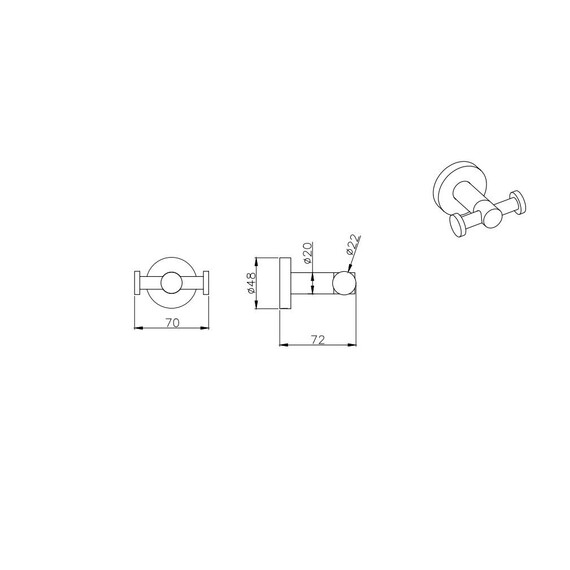 Двойной крючок Aquatek Вега AQ4002BGM, цвет оружейная сталь фото 2