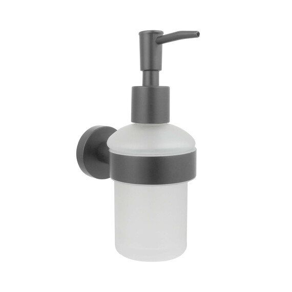 Дозатор для жидкого мыла Aquatek Вега AQ4005BGM, цвет оружейная сталь фото 