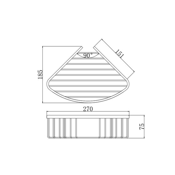 Полка угловая Aquatek Вега AQ4006BGM, цвет оружейная сталь фото 2