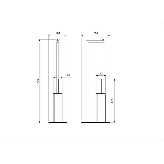 Стойка с держателем и ёршиком Aquatek Либра AQ4331CR фото 7