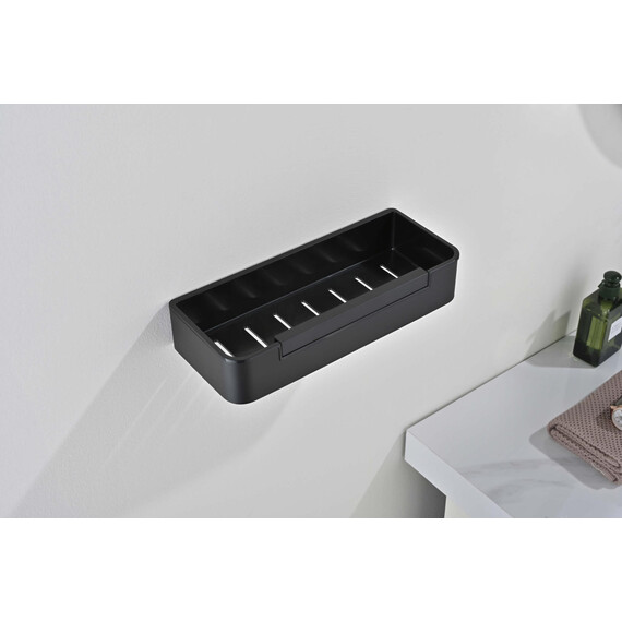 Полка Aquatek AQ4966MB со стеклоочистителем, цвет чёрный матовый фото 4