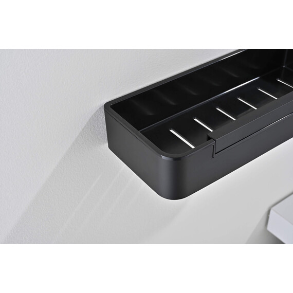 Полка Aquatek AQ4966MB со стеклоочистителем, цвет чёрный матовый фото 5