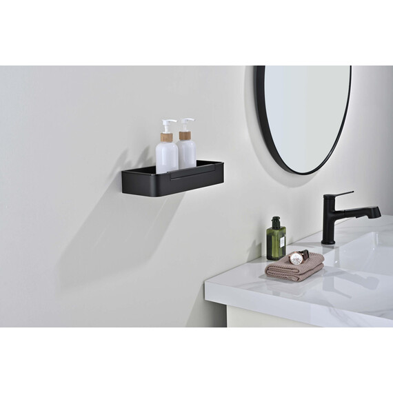 Полка Aquatek AQ4966MB со стеклоочистителем, цвет чёрный матовый фото 8