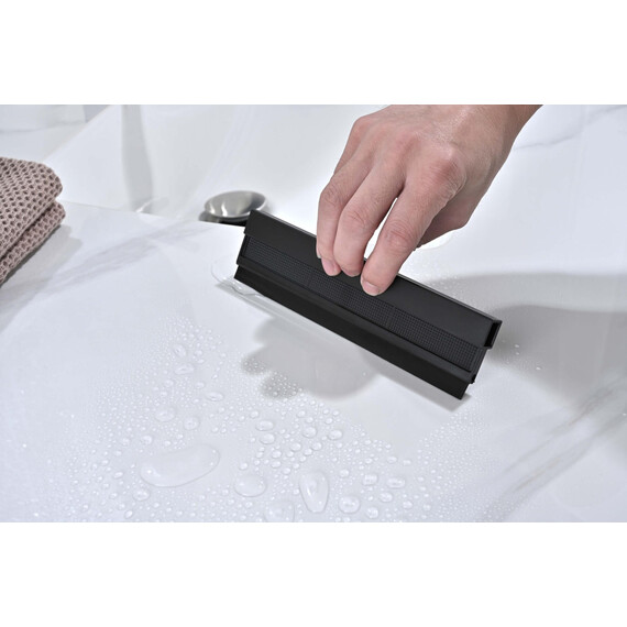 Полка Aquatek AQ4966MB со стеклоочистителем, цвет чёрный матовый фото 9