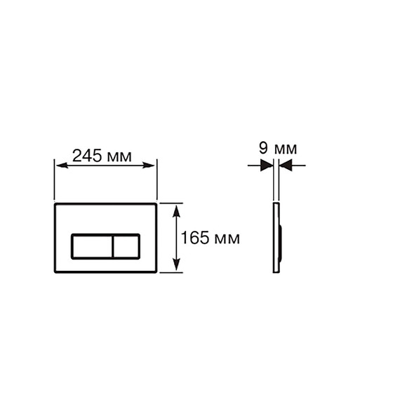 Кнопка смыва Aquatek Slim KDI-0000030, белый глянец фото 3