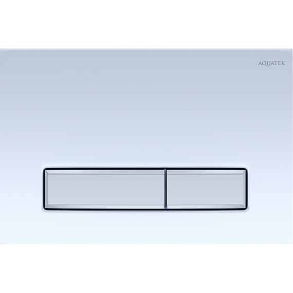 Кнопка смыва Aquatek Slim KDI-0000030, белый глянец фото 