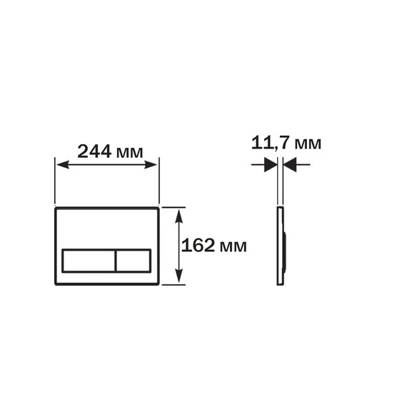 Кнопка смыва Aquatek KDI-0000061, белый фото 3