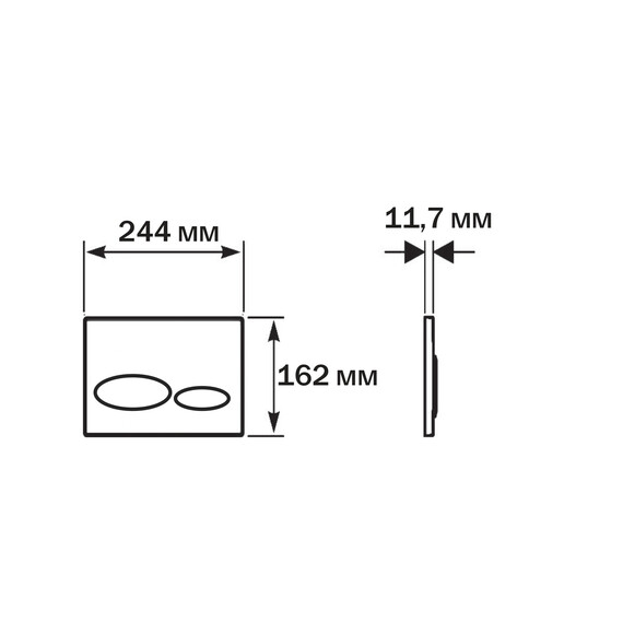 Кнопка смыва Aquatek KDI-0000072, хром глянцевый фото 3