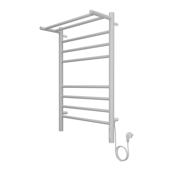 Полотенцесушитель электрический Terminus Аврора с полкой П8 500x800 мм 4670078554208, белый матовый фото 