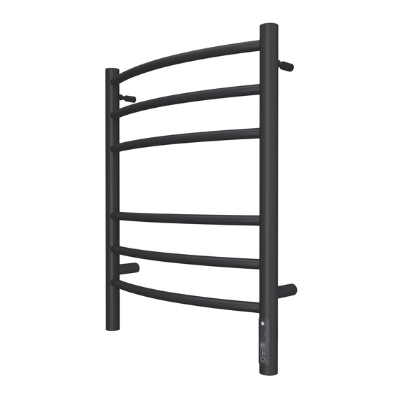 Полотенцесушитель электрический Terminus Классик П6 450x600 мм 4670078527578, чёрный матовый фото 