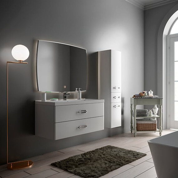 Пенал подвесной Mirsant Fuji 35 см R, белый фото 4