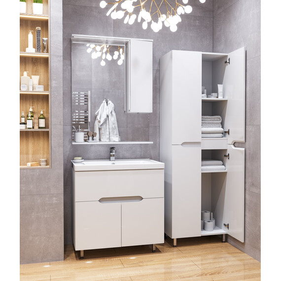 Пенал напольный Mirsant Soho 60 см, белый фото 5