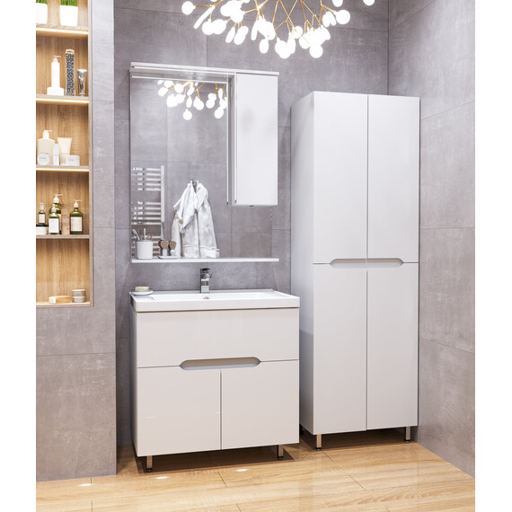 Пенал напольный Mirsant Soho 60 см, белый фото 6