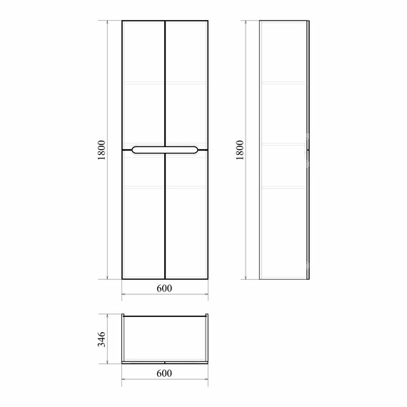 Пенал напольный Mirsant Soho 60 см, белый фото 7