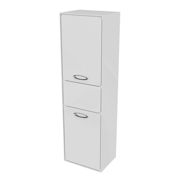 Пенал подвесной Mirsant Viva 45 см (универсальный), белый глянцевый фото 