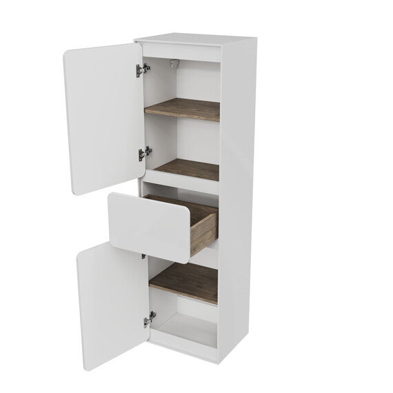 Пенал подвесной Mirsant Viva 45 см (универсальный), белый глянцевый фото 3