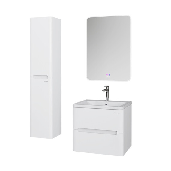 Тумба подвесная с раковиной Grossman Адель 60 см 106038, белый глянец фото 5