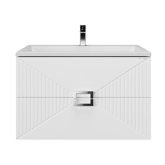 Тумба подвесная с раковиной Grossman Луксор 60 см 106054, белый матовый фото 3