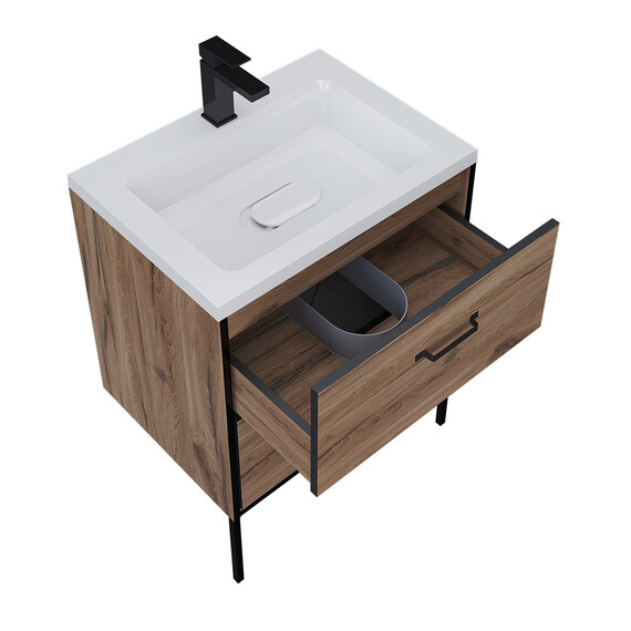 Тумба напольная с раковиной Grossman Неро 70 см 107004, альпийский дуб фото 4