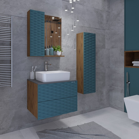 Пенал подвесной Grossman Альба 30 см 303010, веллингтон/бриз фото 4