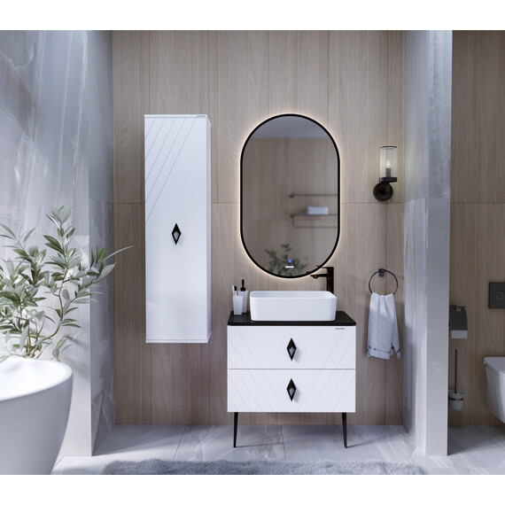 Пенал подвесной Grossman Вива 35 см 303511, белый глянец фото 3