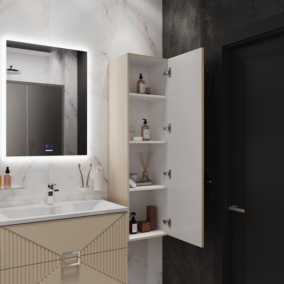 Пенал подвесной Grossman Луксор 42 см 303551, бежевый матовый фото 4