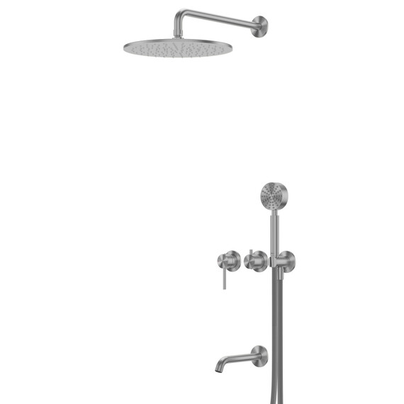 Душевая система для ванны Abber Wasser Kreis 316 AF8117BGG, оружейная сталь фото 