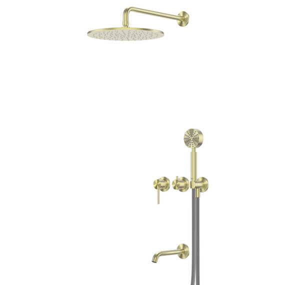 Душевая система для ванны Abber Wasser Kreis 316 AF8117BG, брашированное светлое золото фото 