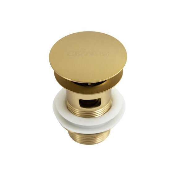 Донный клапан Cezares CZR-SAT-BORO, брашированное золото фото 2