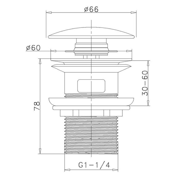Донный клапан Cezares CZR-SAT-IN, сатин фото 4