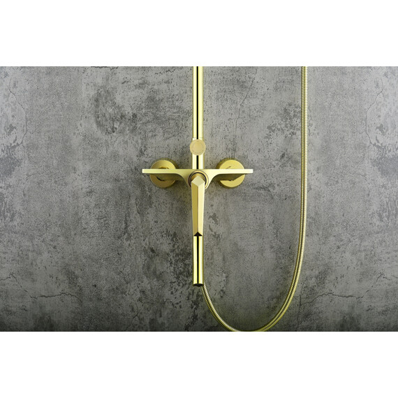 Душевая стойка с изливом Grocenberg GB7025MG, золото матовое фото 2