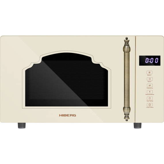 Отдельностоящая микроволновая печь Hiberg i-VM 4088 YR (бежевое стекло) фото 