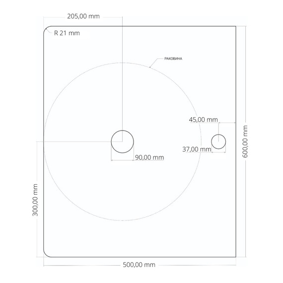 Тумба подвесная со столешницей Grossman Норма 60 см 106016 (раковина в комплекте) белый глянец фото 10
