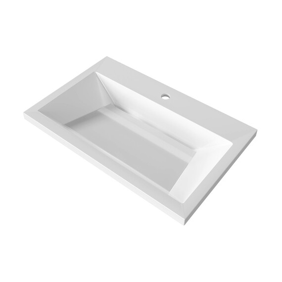 Тумба подвесная с раковиной Grossman Луксор 70 см 107057, белый матовый фото 2