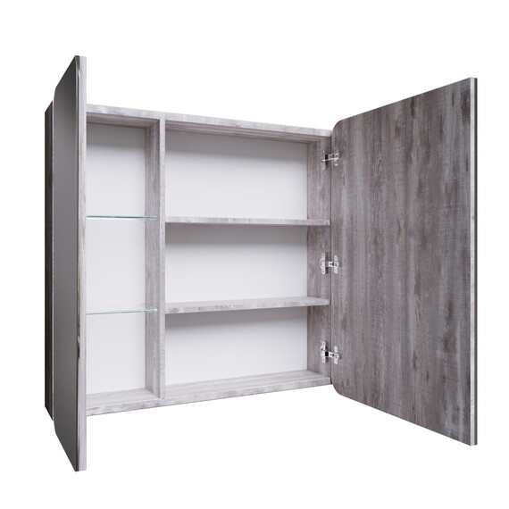 Зеркало-шкаф Grossman Талис 80 см 208009 L, бетон пайн фото 2