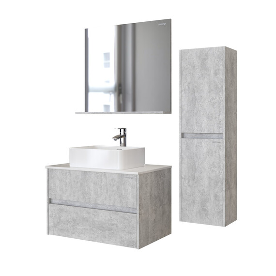 Пенал подвесной Grossman Эдванс 35 см 303504, цемент светлый фото 2