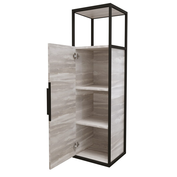 Пенал подвесной Grossman Лофт 40 см 304002, шанико/металл чёрный фото 2